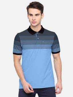 BULLMER - Blue Polo Neck T-shirts For Men