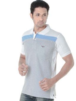 BULLMER - Multi-colour Men Cotton Blend Solid Polo Neck Half Sleeve T-shirts