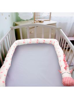 Baby Moo - Sweetheart White Cot Bumper