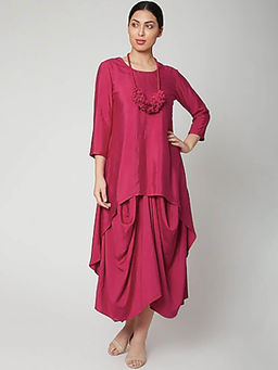 Bohame - Magenta Dream Dress With Necklace