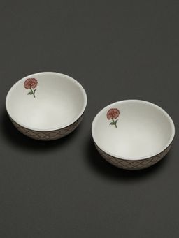 Ritu Kumar - Home Beige Uttama Katori (Set of 2)