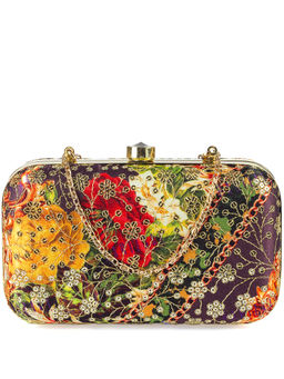Parizaat by Shadab Khan - Multi-Colour Embroidered Clutch