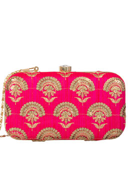 Parizaat by Shadab Khan - Pink Sequins Clutch