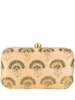 Parizaat by Shadab Khan - Peach Sequins Clutch