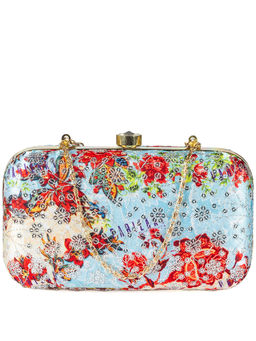 Parizaat by Shadab Khan - Multi-Colour Floral Sequence Clutch