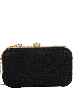 Parizaat by Shadab Khan - Black Handmade Sequence Clutch