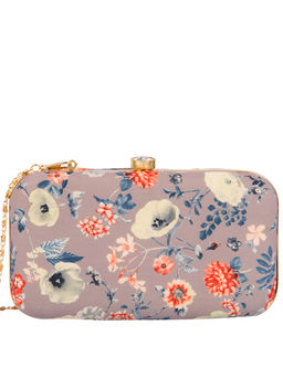 Parizaat by Shadab Khan - Multi-Colour Floral Printed Handmade Clutch