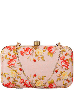 Parizaat by Shadab Khan - Peach Printed Clutch