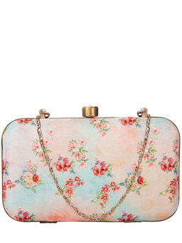 Parizaat by Shadab Khan - Multi-Colour Zari Handmade Printed Clutch