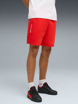 Puma - Red Solid Relaxed Fit Shorts