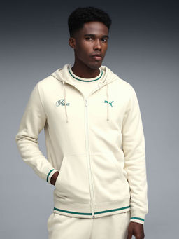Puma - White Solid Regular Fit Jacket