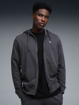Puma - Grey Solid Regular Fit Jacket