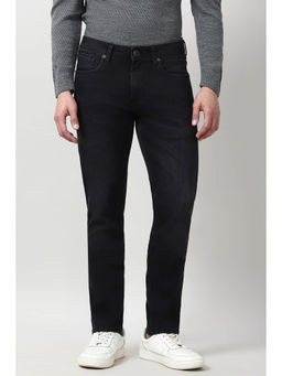 Peter England - Black Solid Slim Fit Jeans
