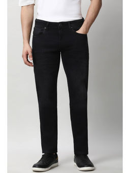 Peter England - Black Solid Slim Fit Jeans