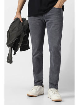 Van Heusen - Grey Solid Regular Fit Jeans