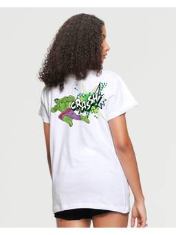 Bewakoof - Marvel White Crash Graphic Printed Boyfriend T-shirt
