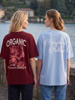 Nobero - Multi-Color Oversized Fit Typography Printed T-Shirts (Pack of 2)