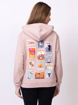 Club York - Pink Printed Hoodie