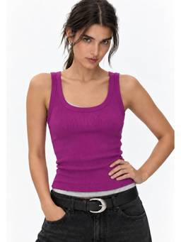 Lounge Dreams - Purple Pure Cotton Tank Top