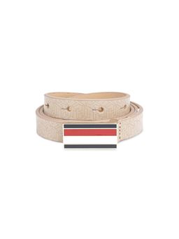 Tommy Hilfiger - Women’s Leather Belt Gemini - Beige