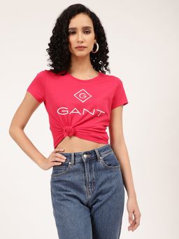 GANT - Womens Graphic Pink T-Shirt