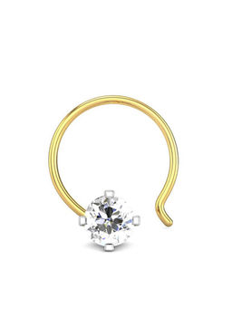 Candere by Kalyan Jewellers - Candere by Kalyan Jeweller 18kt Yellow Gold 0.05 cts Diamond Nose Pin for Women