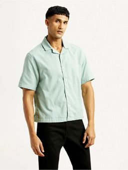 Levi's - Mens Solid Boxy Camp Green Shirt