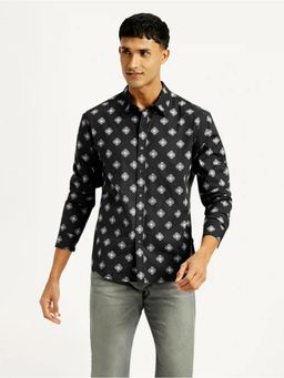 Levi's - Mens Printed Slim Fit Black Shirt