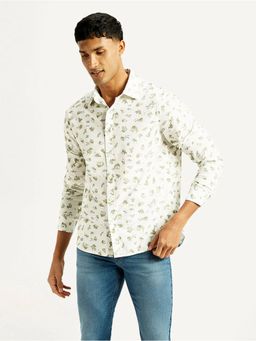 Levi's - Mens Printed Slim Fit White Shirt