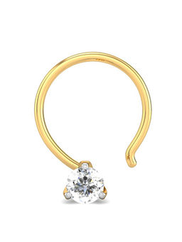 Candere by Kalyan Jewellers - Candere by Kalyan Jeweller 18kt Yellow Gold 0.05 cts Diamond Nose Pin for Women