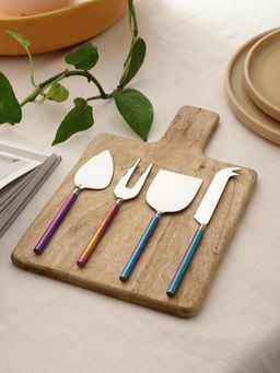 VarEesha - ColorSplash Rainbow Handle Steel Head Cheese Knives Set of 4