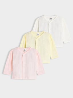 Mi Arcus - Cotton Knitted Solid Front Open Top (Pack of 3)