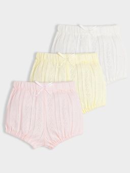 Mi Arcus - Cotton Knitted Solid Bloomers (Pack of 3)