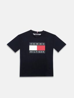 Tommy Hilfiger - Boys Logo Regular Fit Cotton T-Shirt