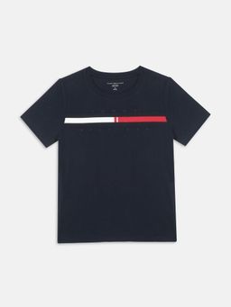 Tommy Hilfiger - Boys Embroidered Logo Regular Fit Cotton T-Shirt