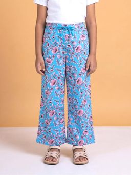 KiddoPanti - Cotton Aqua Blossom Floral Print Pyjama