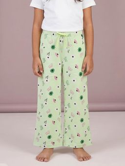KiddoPanti - Cotton Mint Meadow Floral Print Pyjama