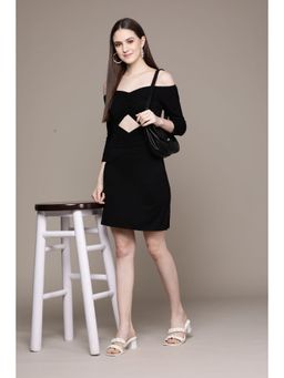 Label Ritu Kumar - Black Cut-Out Mini Dress