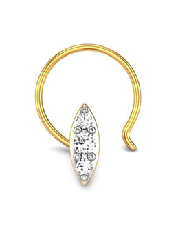 Candere by Kalyan Jewellers - Candere by Kalyan Jeweller 18kt Yellow Gold 0.02 cts Diamond Nose Pin for Women
