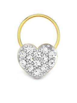 Candere by Kalyan Jewellers - Candere by Kalyan Jeweller 18kt Yellow Gold 0.07 cts Diamond Nose Pin for Women