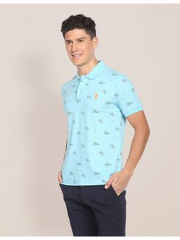 U.S. POLO ASSN. - Brand Print Cotton Polo T-Shirt