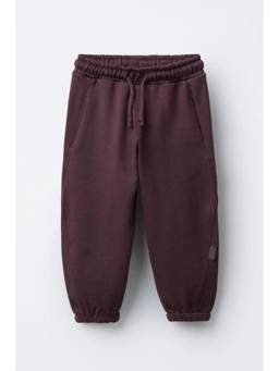 Alan Jones - Boys Burgundy Solid Heavy Gsm Fabric Joggers