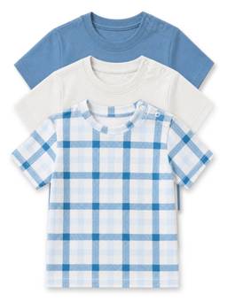 Cocoon Care - Unisex Multi-Color Bamboo Cotton Half Sleeves T-shirts (Pack of 3 )