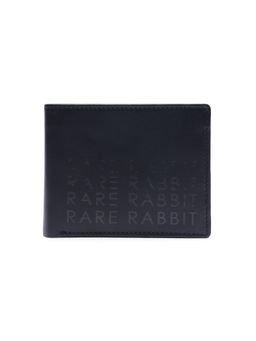 Rare Rabbit - Printed Slim RFID Embossed Wallet - Black