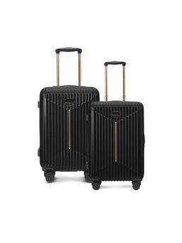 ONNIRICO - Midnight Voyager Trolley Bags - Ebony Black (Pack of 2)