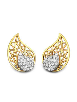 Candere by Kalyan Jewellers - Meraki Collection 18K (750) Yellow Gold Earrings for Women