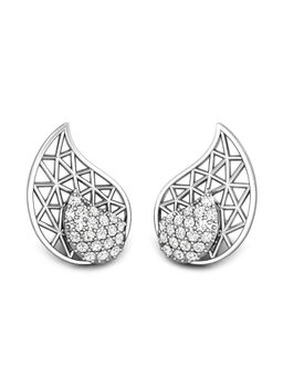 Candere by Kalyan Jewellers - Meraki Collection 18K (750) White Gold Earrings for Women