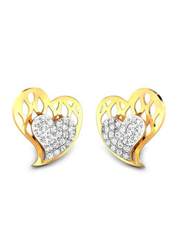 Candere by Kalyan Jewellers - Meraki Collection 18K (750) Yellow Gold Earrings for Women