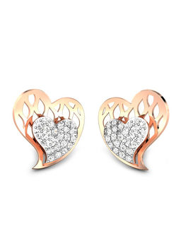Candere by Kalyan Jewellers - Meraki Collection 18K (750) Rose Gold Earrings for Women
