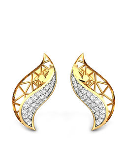 Candere by Kalyan Jewellers - Meraki Collection 18K (750) Yellow Gold Earrings for Women